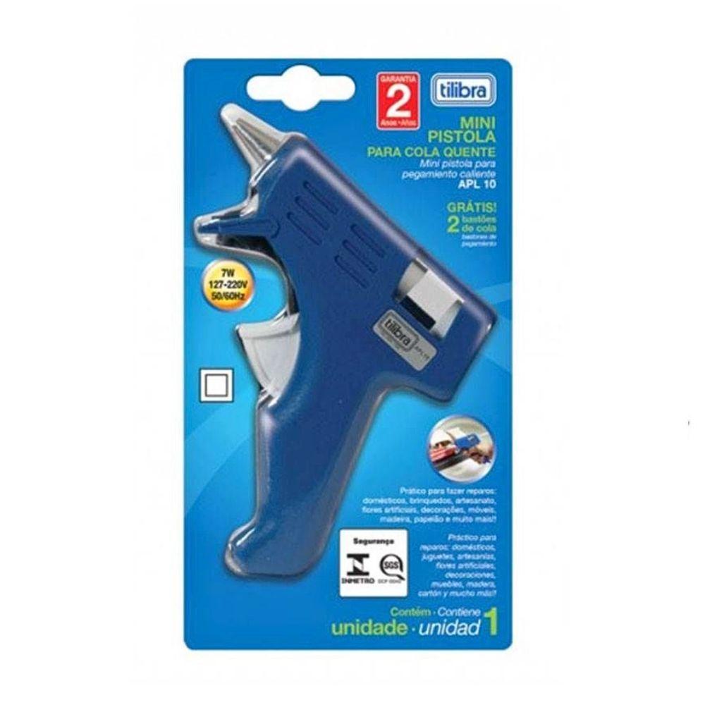 Kit Pistola Cola Quente Pequena Apl10 Tilibra + Bastão Fino 1kg Brw - 2