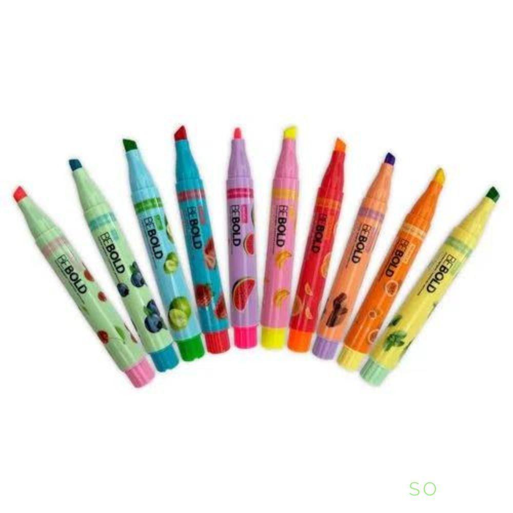 Marca Texto Com Aroma De Frutas Be Bold Newpen Rosa Pastel (cereja) - 2