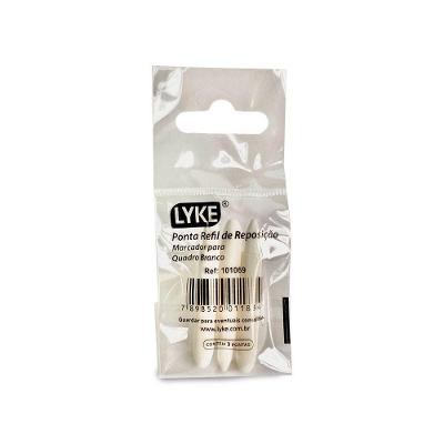 Ponta P- Marcador Quadro Branco Recarregável 3 Unidades Lyke