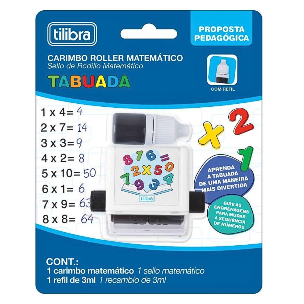 Kit Caneta Spirinho Scents 5 Cores + Carimbo Roller Matemático Tabuada - 3