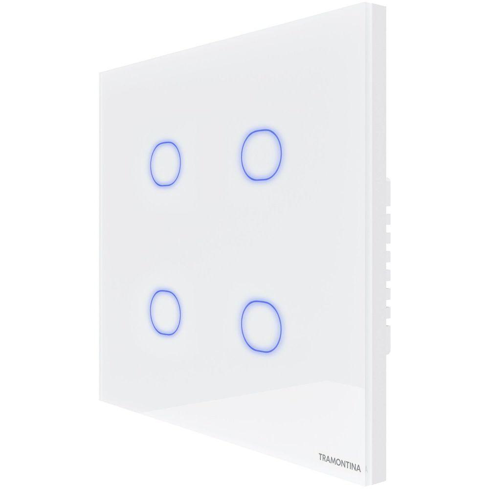 Interruptor Touch Smart 4x4 Tramontina Branco 4 Canais Tramontina - 1
