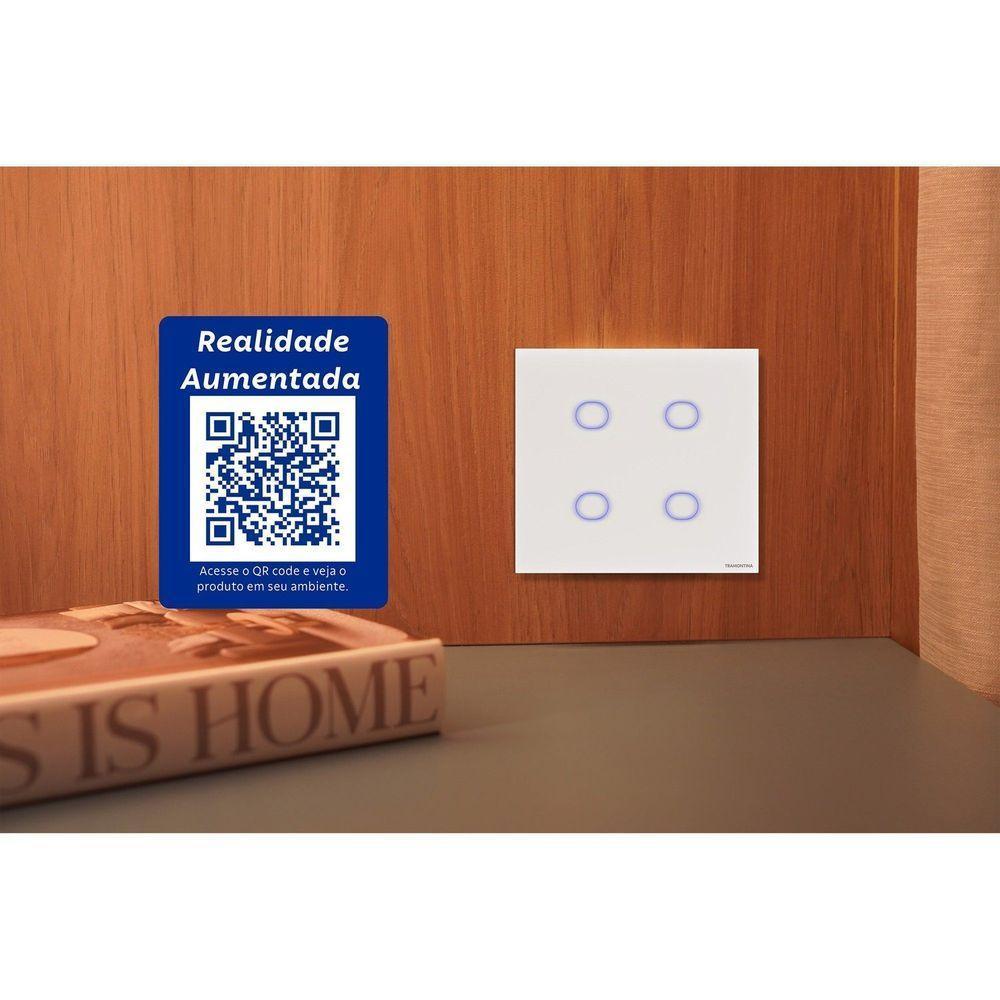 Interruptor Touch Smart 4x4 Tramontina Branco 4 Canais Tramontina - 8