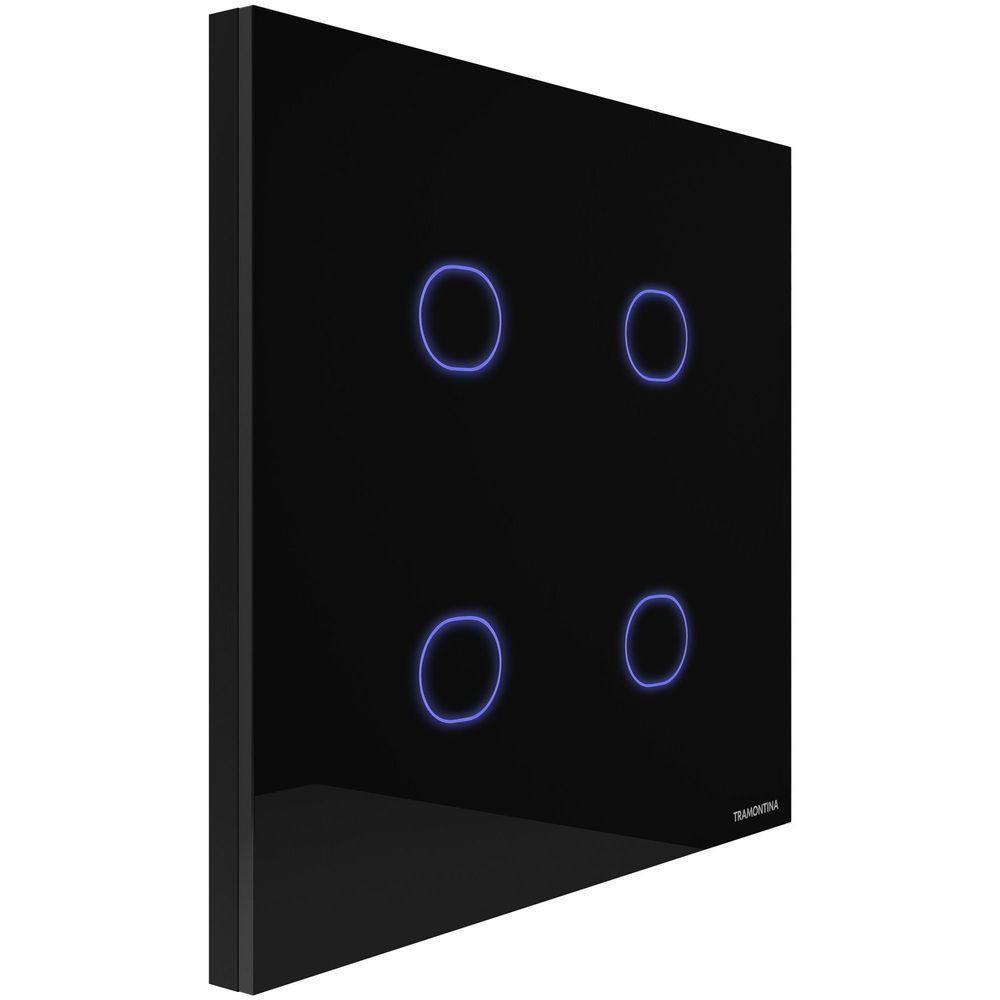 Interruptor Touch Smart 4x4 Tramontina Preto 4 Canais Tramontina - 3