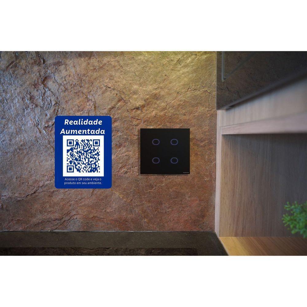 Interruptor Touch Smart 4x4 Tramontina Preto 4 Canais Tramontina - 8