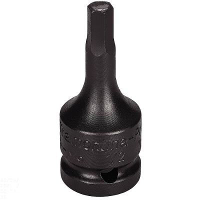 Soquete Impacto Hexagonal Allen Molibdênio 8mm Encaixe 1/2'' - Ponta Corpo Aço Cromo Tramontina
