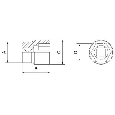 Soquete Xtractor Plus Em Aço Cromo Vanádio 24 Mm - Encaixe 1/2 Tramontina Pro Tramontina