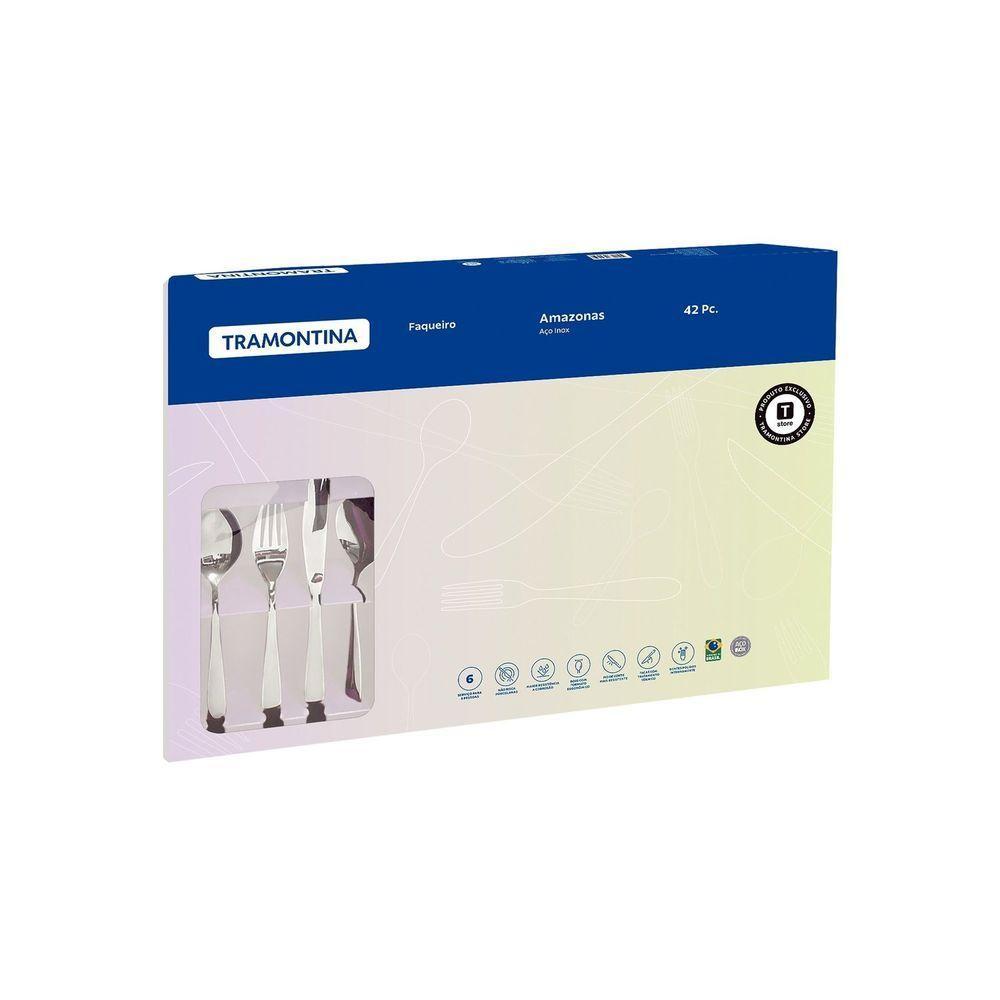 Faqueiro Para Churrasco Tramontina Amazonas Em Aço Inox 42 Peças Tramontina - 2