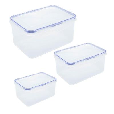 Conjunto 3 Potes Herméticos De Plástico Com Tampa 1,8l-1l-300ml 5405 -lyor