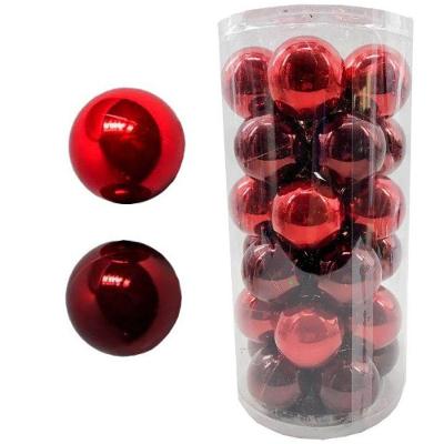 Bola Lisa Brilhosa Vermelho 6cm 30 Unidades Kx9653 - Master Christmas