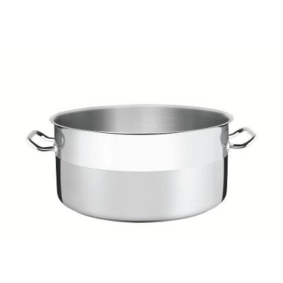 Panela Caçarola Rasa Tramontina Professional Em Aço Inox Com Fundo Triplo Sem Tampa 36 Cm 15 L Tramontina