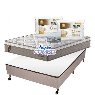 Conjunto Probel Cameron Box Castor Bege Casal 138x188x70cm