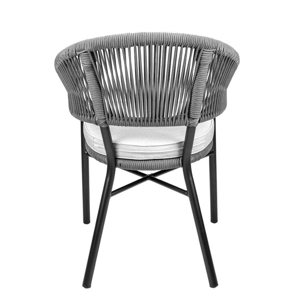 Kit 2 Cadeiras área Externa De Alumínio Bear Com Corda Naútica Grafite G56 - Gran Belo - 2