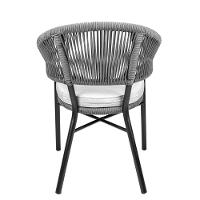 Kit 2 Cadeiras área Externa De Alumínio Bear Com Corda Naútica Grafite G56 - Gran Belo - 2