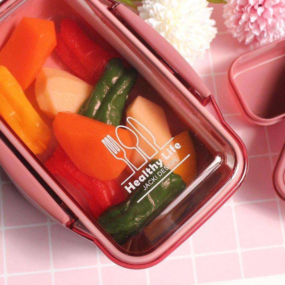 Bolsa Térmica Com 2 Compartimentos Pote Marmita e Garrafa Porta Talher e Porta Escova Rosa - 2