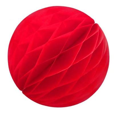 Enfeite De Papel Globo 21cm Vermelho 1 Unidade