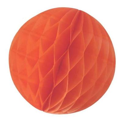 Enfeite De Papel Globo 13cm Laranja 1 Unidade