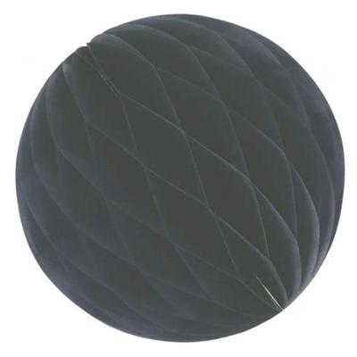 Enfeite De Papel Globo 21cm Preto 1 Unidade