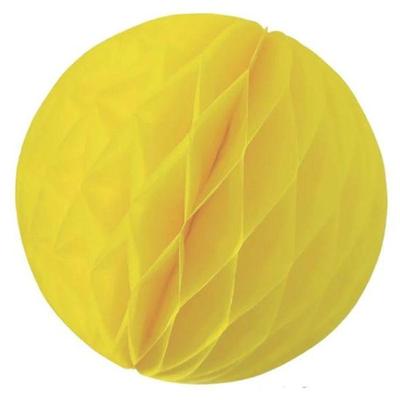 Enfeite De Papel Globo 21cm Amarelo Claro 1 Unidade