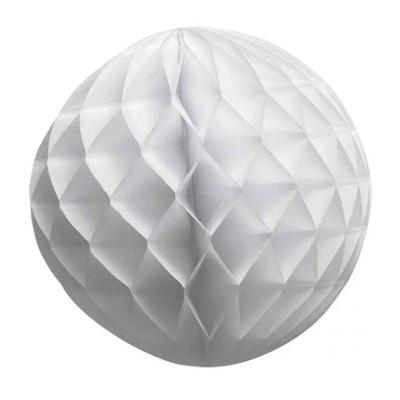 Enfeite De Papel Globo 13cm Branco 1 Unidade
