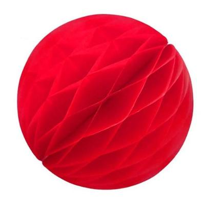 Enfeite De Papel Globo 13cm Vermelho 1 Unidade
