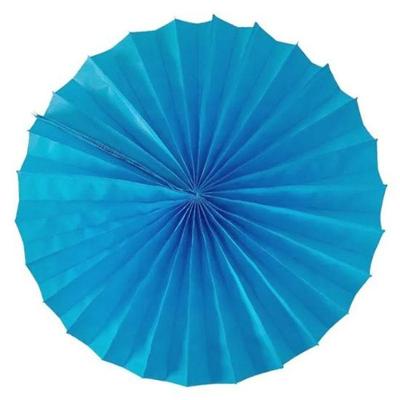 Enfeite De Papel Fiorata 30cm Azul Turquesa 1 Unidade