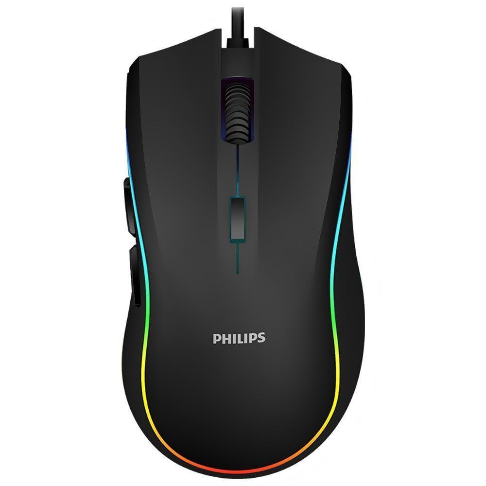 Mouse Gamer Philips G403 Momentum Usb - Rgb - Preto - 6400 Dpi - 7 Botões - 1