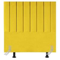 Cabeceira Estofada Cama Solteiro 90 Cm Luísa Suede E Frame Cor:amarelo - 1