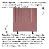 Cabeceira Estofada Cama Casal Box 140 Cm Maya Veludo E Frame Cor:rosé - 3