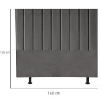 Cabeceira Cama Casal Queen Size160 Cm Maya Linho E Frame cinza - 5