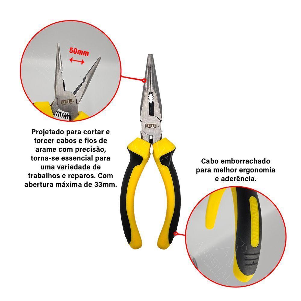 Alicate De Bico Meia Cana 6 Polegadas Elite - 3