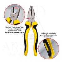 Alicate Universal 8 Polegadas Cabo Emborrachado Profissional - 3