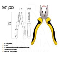Alicate Universal 8 Polegadas Cabo Emborrachado Profissional - 5