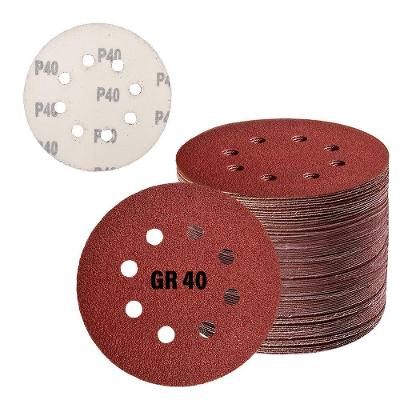 Kit 50 Discos De Lixa Velcro 125 X 22mm Grão 40
