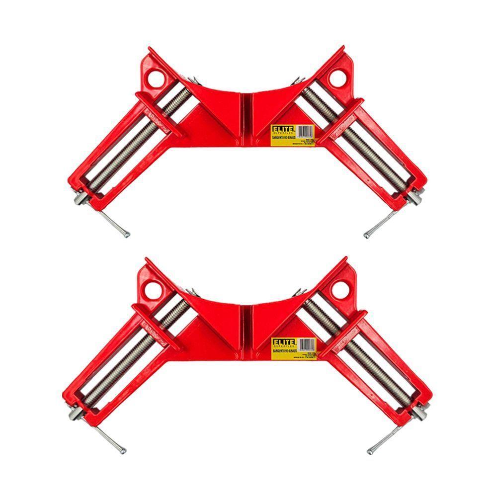 Kit 2 Unid Grampo Sargento Angular 90 Graus Cantoneira Elite - 1