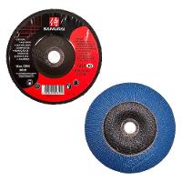 Kit 10 Discos De Lixa Flap De Fibra 180mm 7” Grão 80