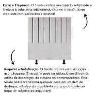 Cabeceira Estofada Cama King 195 Cm Sara Suede E Frame Cinza Claro - 5