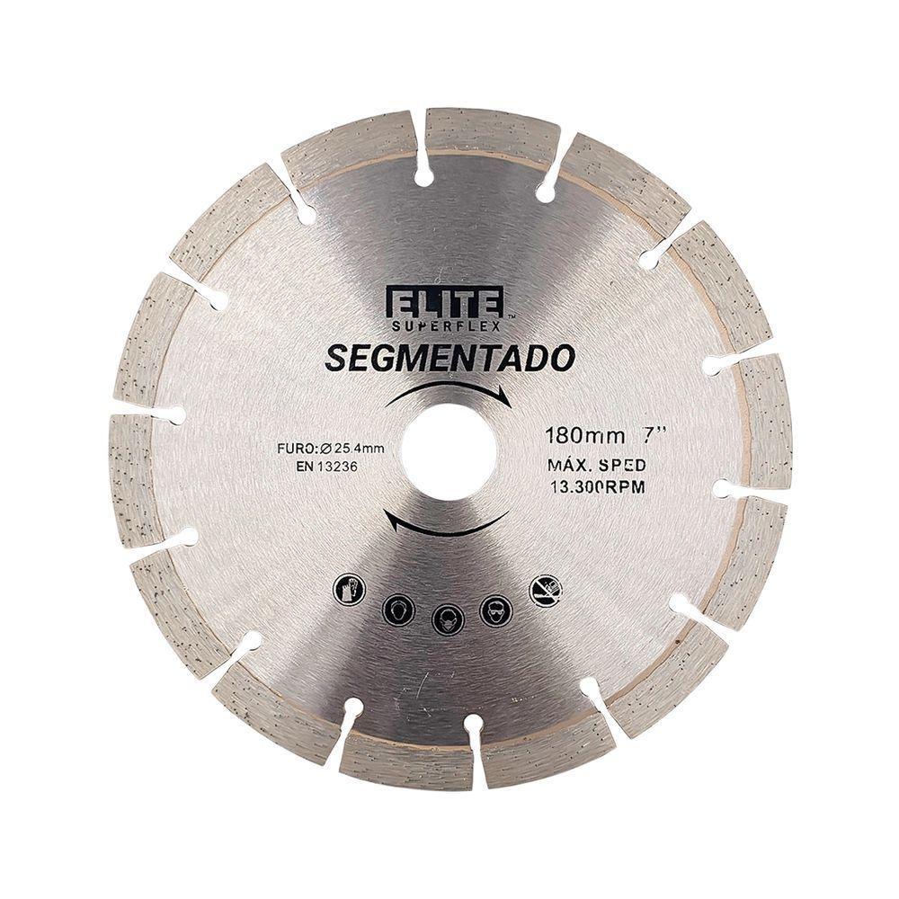 Disco Diamantado Segmentado 180mm 7 Polegadas Elite - 1