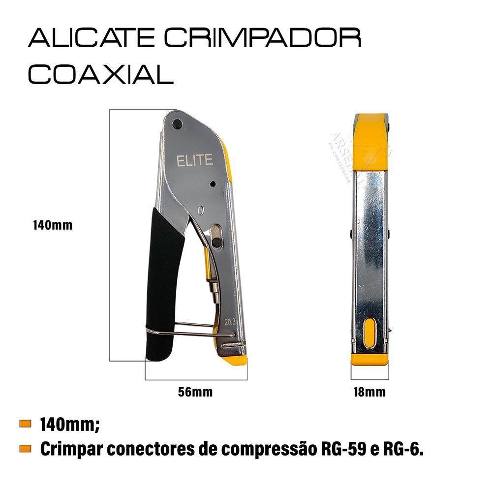 Alicate Crimpador Coaxial Para Redes E Antenas - 5