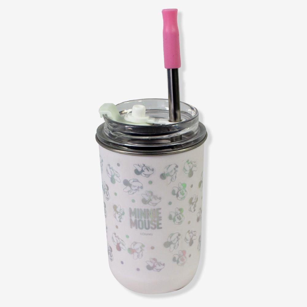 Copo Neo Com Canudo Minnie Mouse - Disney - 1