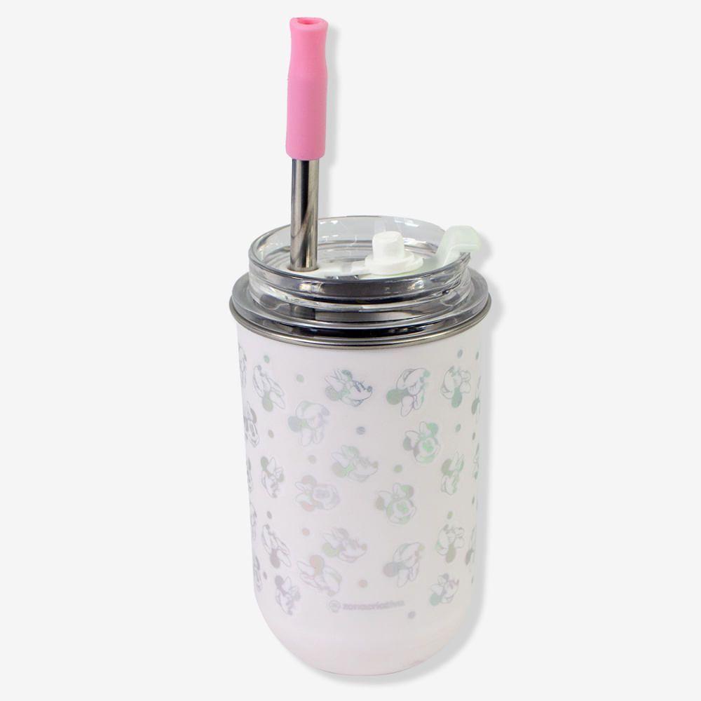 Copo Neo Com Canudo Minnie Mouse - Disney - 3