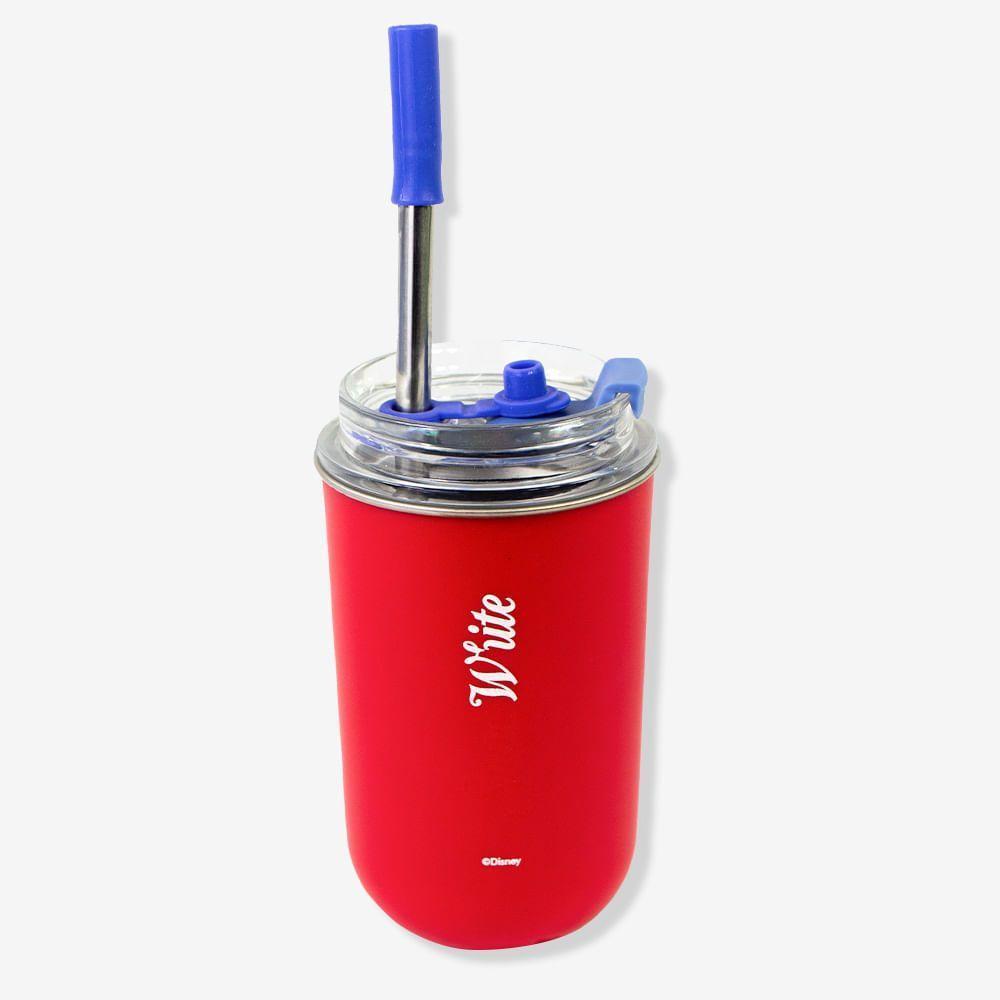Copo Neo Com Canudo Branca De Neve - Disney - 3