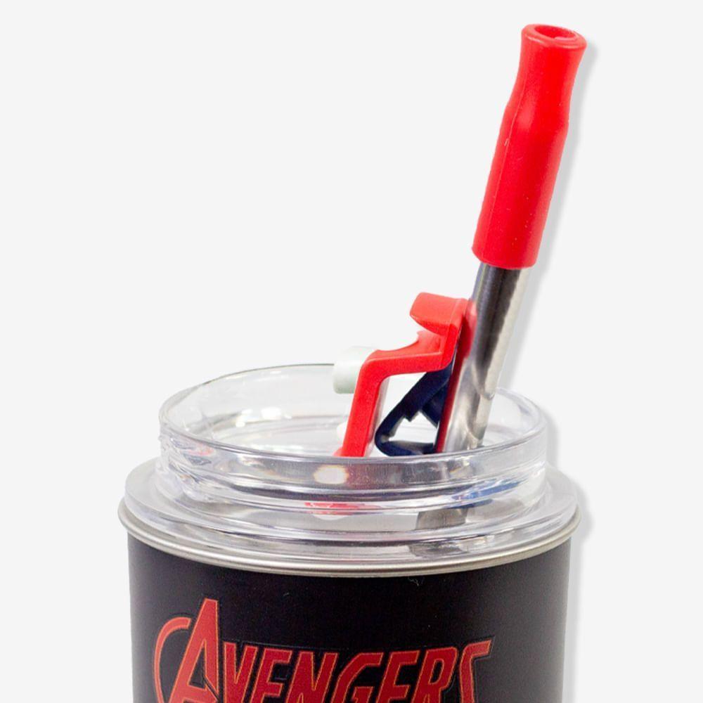 Copo Neo Com Canudo Vingadores - Marvel - 2