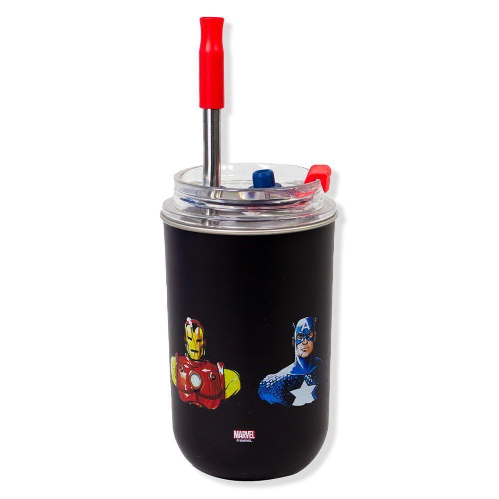 Copo Neo Com Canudo Vingadores - Marvel - 3