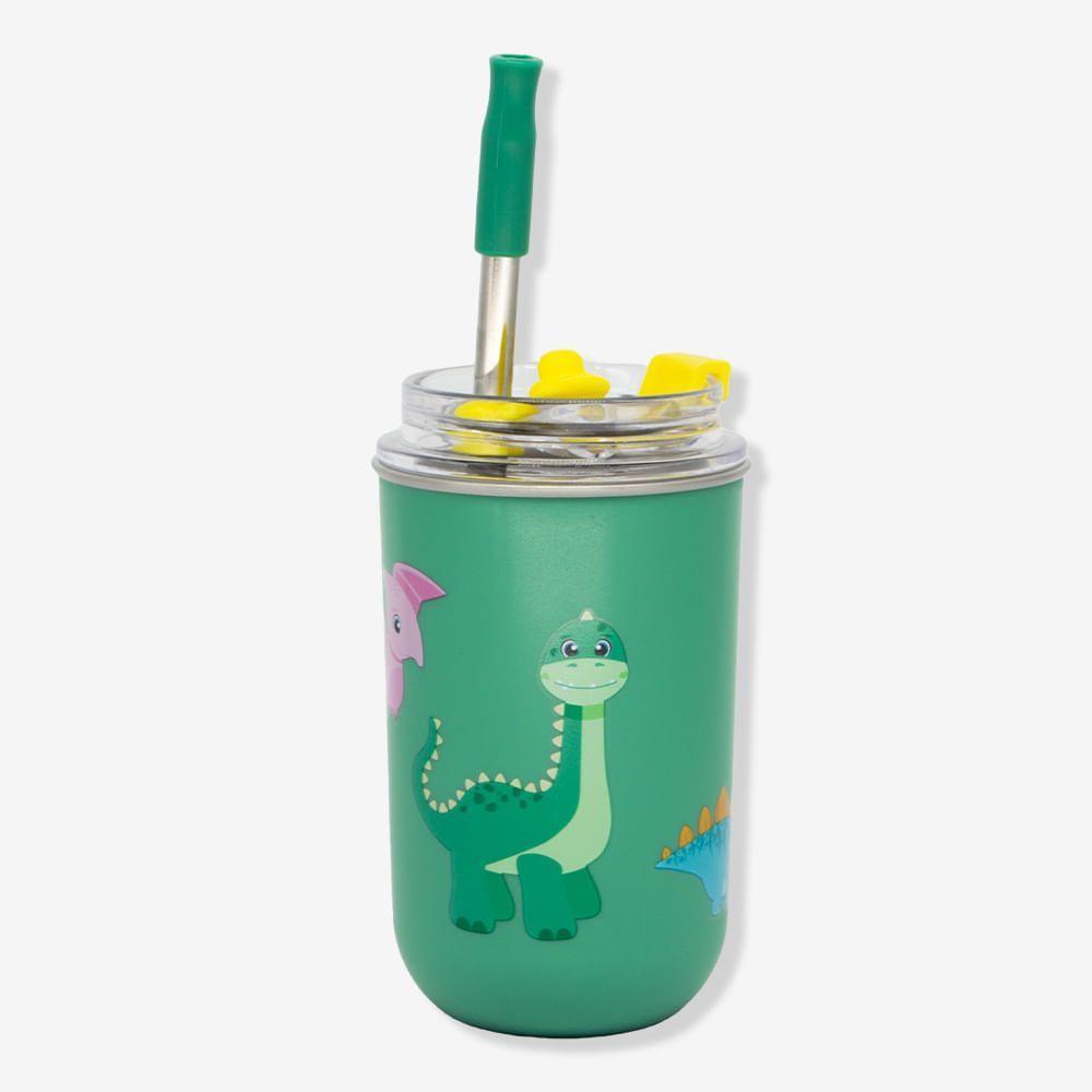 Copo Neo Com Canudo Dinossauro Zonacriativa - 4