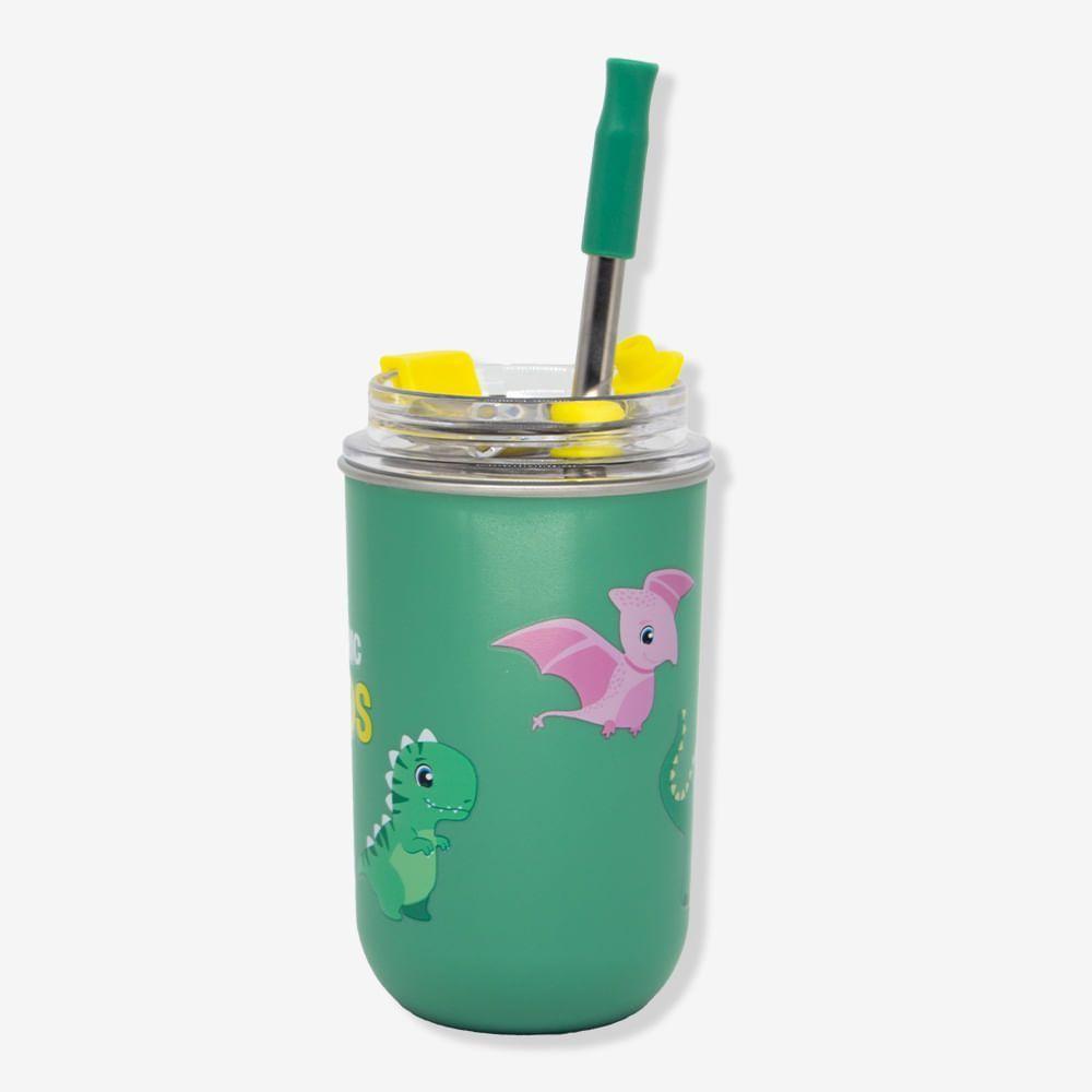 Copo Neo Com Canudo Dinossauro Zonacriativa - 5