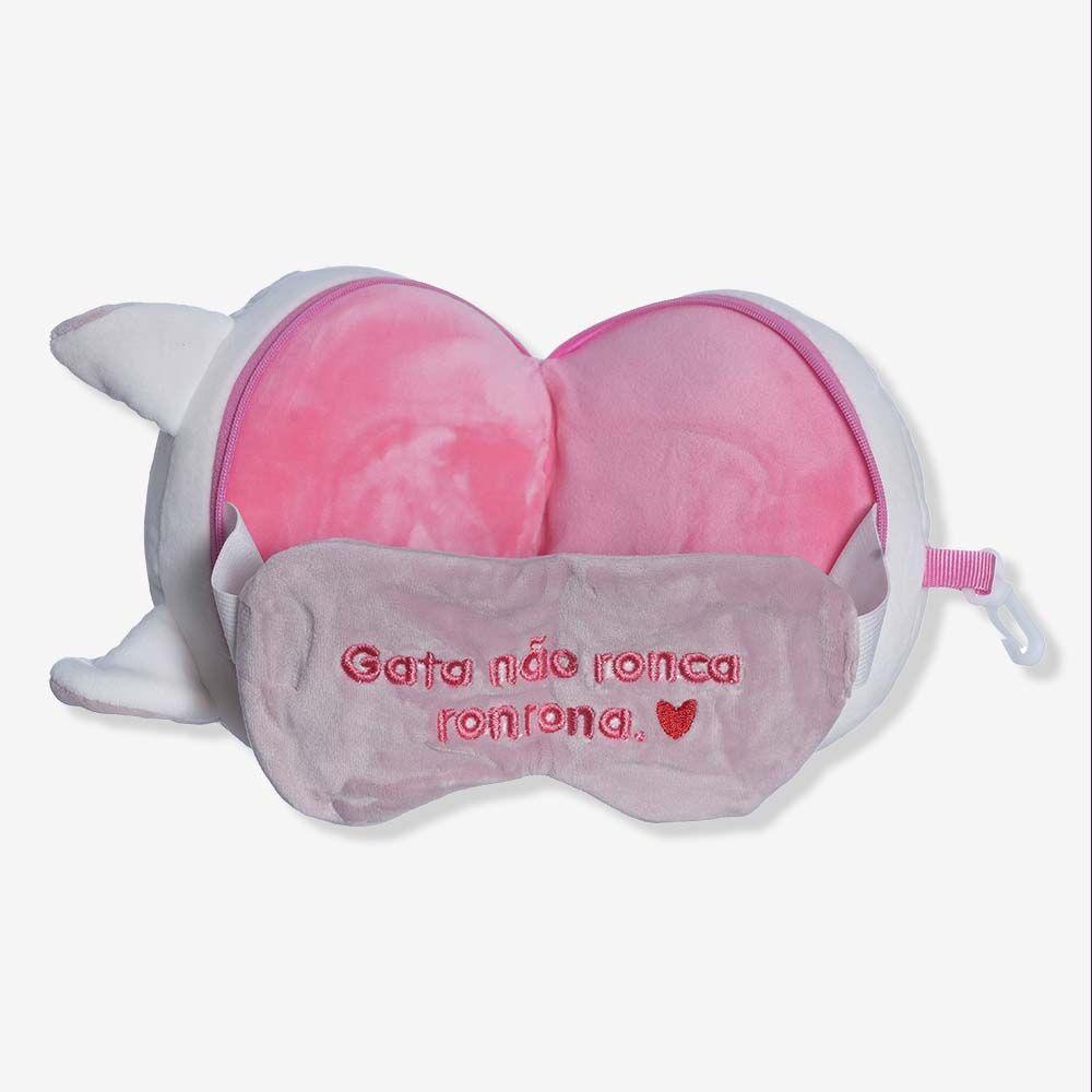 Máscara De Dormir Com Almofada Eu Amo Gatos Zonacriativa - 2