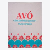 Almofada Com Manta Avó Azulejo Floral Zonacriativa - 2