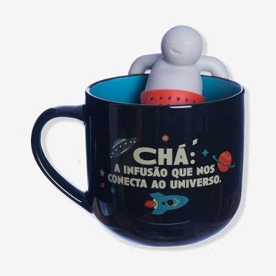 Caneca Com Infusor Astronauta - Zonacriativa