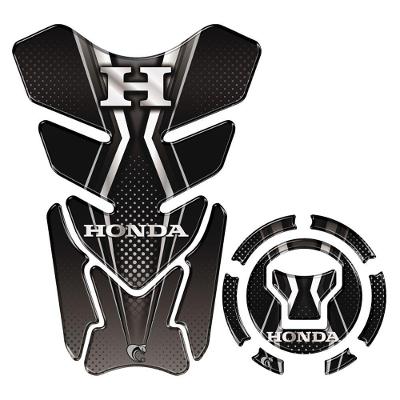 Kit Protetor Tanque Adesivo Moto Honda Acima 2018 Preto Preto
