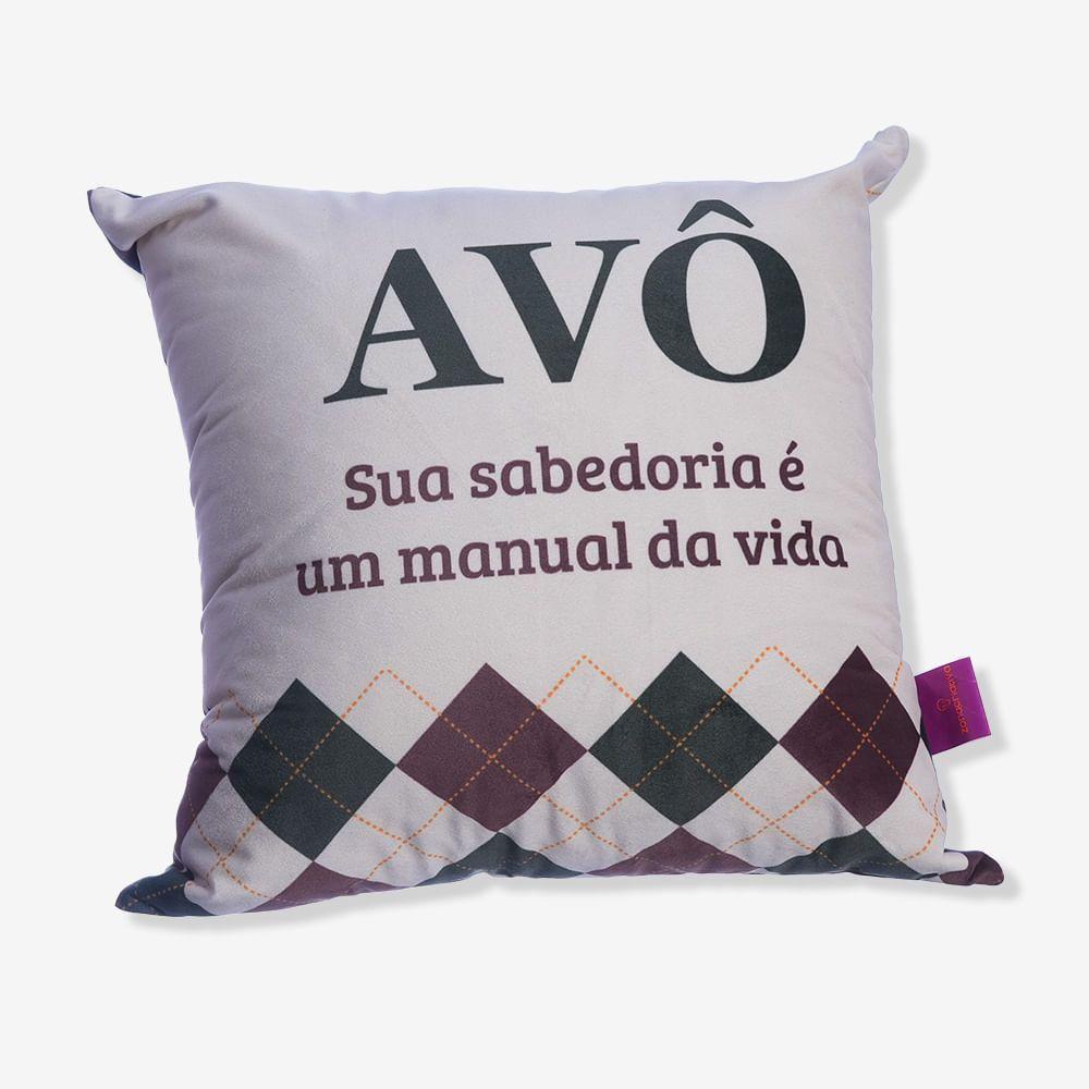Almofada 40x40 Avô Xadrez - Zonacriativa - 1